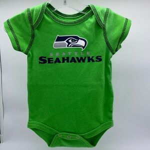Seattle Seahawks NFL Football Team Infant Bodysuit Size 0-3 Months